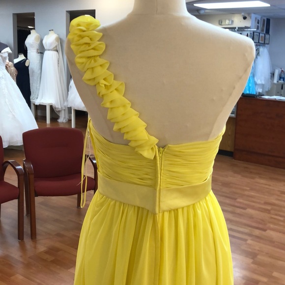 ✔️ Yellow bridesmaid dress, off the shoulder - Picture 5 of 7